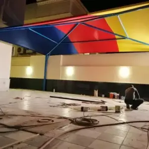 0228 شبوك ساندوتش بانل مظلات سواتر | مظلات مسابح